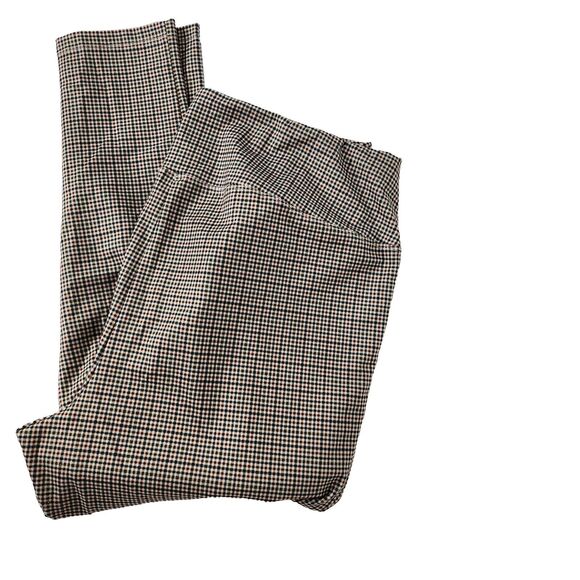 Alexander Jordon Leggings Sz 2X Plaid Tummy Control Pull On Multi Brown Slimming - Picture 3 of 8